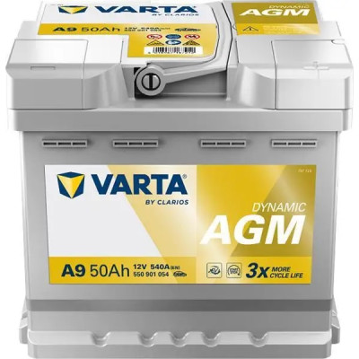 Автомобильный аккумулятор Varta AGM 6СТ-50Ah R+ 540A A9 Silver Dynamic 550 901 054 Автомобильный аккумулятор Varta AGM 6СТ-50Ah R+ 540A A9 Silver Dynamic 550 901 054