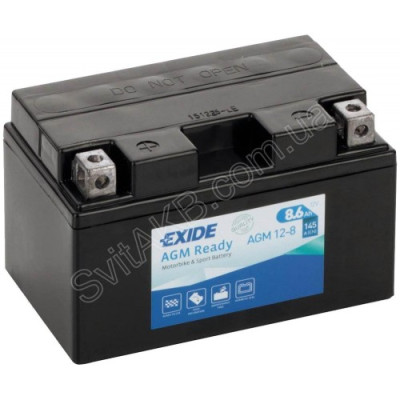 Мото аккумулятор Exide 6СТ-8,6 AGM 12-8