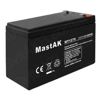 Аккумулятор для ИБП MastAK 7 Ah MT1270