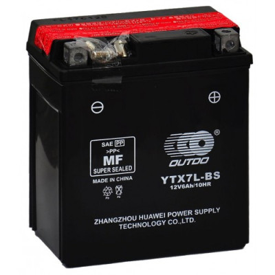 Мото аккумулятор Outdo 6СТ-6 YTX7L-BS