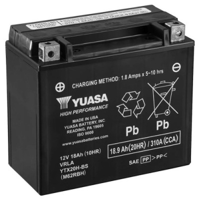 Мото аккумулятор Yuasa 6СТ-18,9 YTX20H-BS