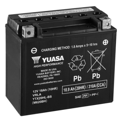 Мото аккумулятор Yuasa 6СТ-18,9 YTX20HL-BS