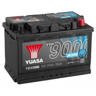 Автомобильный аккумулятор Yuasa 6СТ-70 AGM Start Stop Plus YBX9096